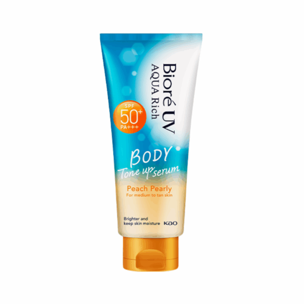 Biore UV Aqua Rich Body Tone Up Serum Peach Pearly SPF50+ PA+++